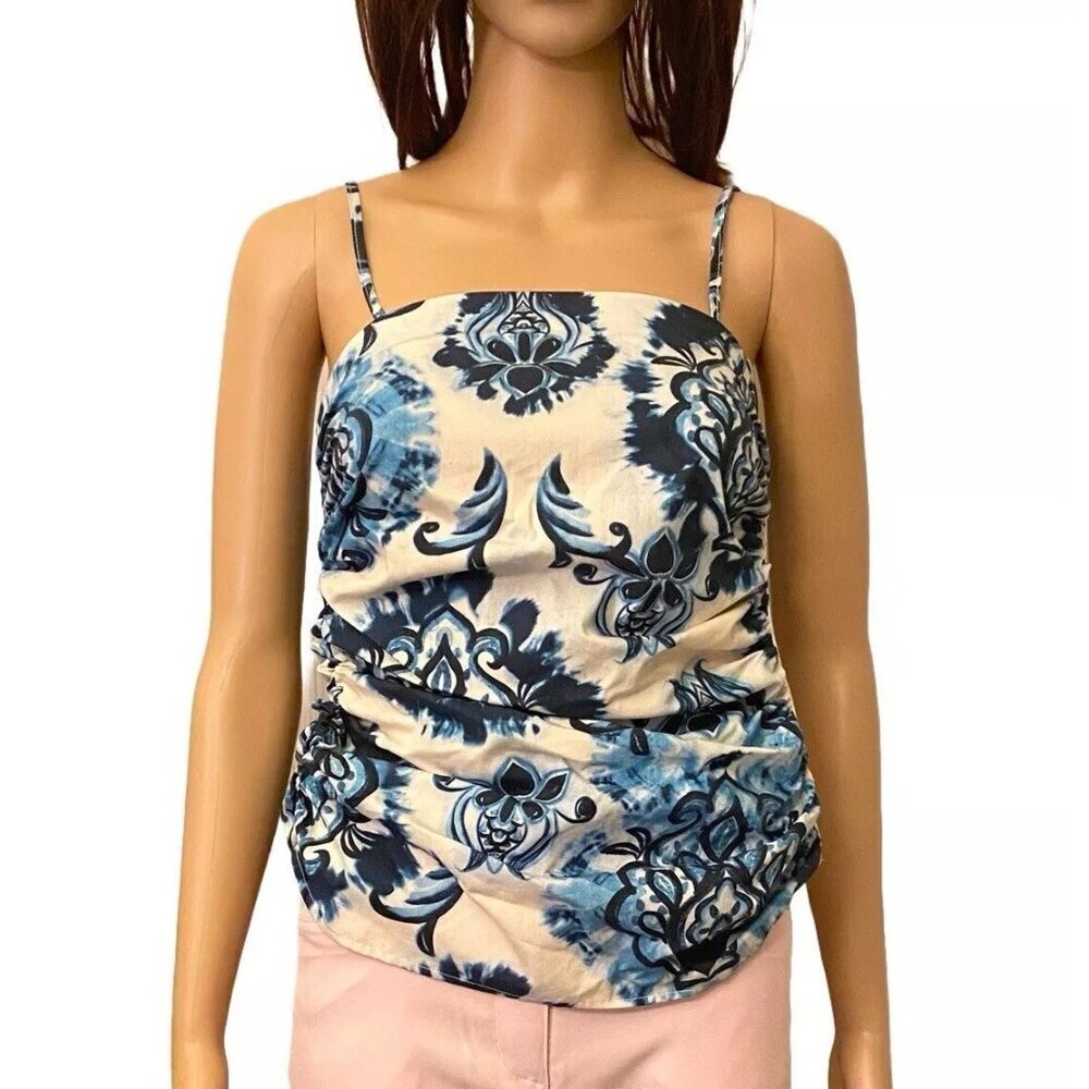 Zara Women’s Top Spaghetti Strips Zipper On Side Size XS - Extra Small - NWT